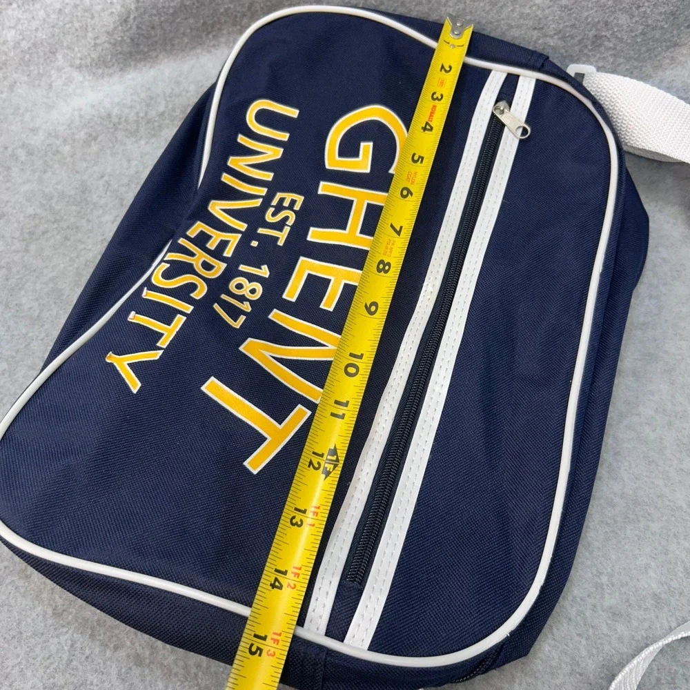 Ghent University Est. 1817 Unisex Navy Messenger Bag Retro Canvas School Bag OS